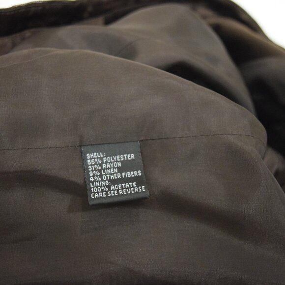 Carmen Marc Valvo - Brown Metallic Ruffled Evening Set - 12 - Picture 13 of 14